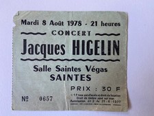 Higelin rare billet d'occasion  Paris XV