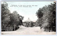 CARTÃO POSTAL ANTIGO 1911 ENTRADA PARA CASAS DE BANHO HOT WELLS SAN ANTONIO TEXAS TX comprar usado  Enviando para Brazil