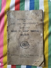 Vintage instructions barford for sale  GRANTHAM