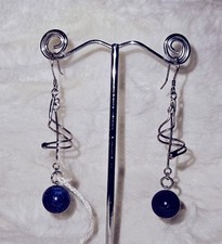 Orecchini spirale lapis usato  Roma