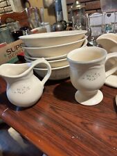 Conjunto de louça vintage Pfaltzgraff 10 peças grés, além de 6 taças de vidro, comprar usado  Enviando para Brazil