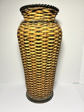 Wicker rattan vase for sale  Canton