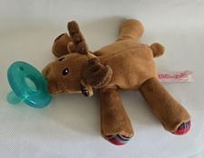 Chupeta Mary Meyer Wubbanub pelúcia bebê alce marrom com pés xadrez, orelhas comprar usado  Enviando para Brazil