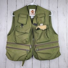 Colete de pesca Columbia vintage médio verde oliva com zíper frontal bolso Sherpa comprar usado  Enviando para Brazil
