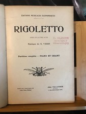 Verdi rigoletto partition d'occasion  Rennes-