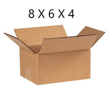Pacote com 25 caixas de transporte 8x6x4 para embalagem e movimentação de caixas de papelão ondulado resistentes comprar usado  Enviando para Brazil