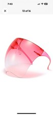 Óculos de segurança sombra reflexiva protetor facial completo tamanho grande rosa🤩, usado comprar usado  Enviando para Brazil