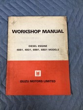 MANUAL DE SERVIÇO DE OFICINA ISUZU MOTORS DIESEL MODELOS 4BB1 4BD1 6BB1 6BD1 comprar usado  Enviando para Brazil