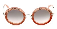 Novo Óculos de Sol Redondo MIU MIU SMU08R TV1-4K0 49mm Rosa Nubuck Bijou Itália comprar usado  Enviando para Brazil