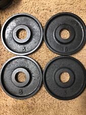 Placas de troca de peso vintage Ivanko Black Olympic 4 x 5 libras comprar usado  Enviando para Brazil