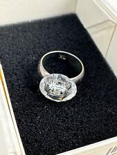 Swarovski ~ Anel cristalizado brilhante com botão ~ Tamanho XL ~ Cristal / Banhado a prata comprar usado Swarovski ~ Anel cristalizado brilhante com botão ~ Tamanho XL ~ Cristal / Banhado a prata comprar usado  Enviando para Brazil