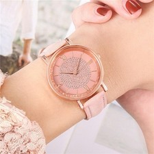 Relógio de pulso feminino de quartzo analógico imitação pulseira de couro numerais romanos comprar usado  Enviando para Brazil