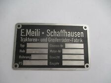 Typenschild schild meili gebraucht kaufen  Goch