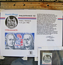 Cartão de lembrança filatélico SC#77 PHILEXFRANCE USPS e selo 13c, SC 1753 comprar usado  Enviando para Brazil