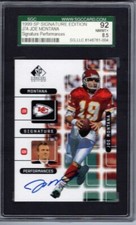 1999 Upper Deck SP Signature Edition Joe Montana Auto #J7A SGC 92 8,5 QUASE PERFEITO/PERFEITO+ comprar usado  Enviando para Brazil