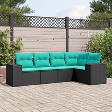 Usado, Conjunto de sofá de pátio vidaXL preto comprar usado  Enviando para Brazil