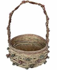 Rattan basket whitewashed for sale  Cicero