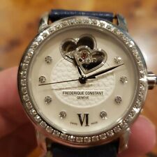 Frederique Constant Heart Beat relógio de diamante pulseira de couro branco feminino usado comprar usado  Enviando para Brazil