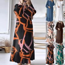 Vestido muçulmano maxi vestido Kaftan islâmico caftan roupão moda babados retrô y comprar usado  Enviando para Brazil