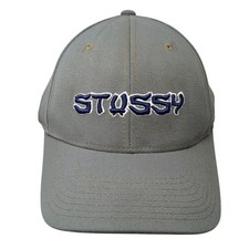 Chapéu Stussy Fitted Cinza Tamanho P-M Logotipo Bordado Bairro Mistura de Acrílico, usado comprar usado  Enviando para Brazil