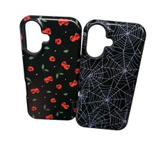 Usado, 2- Capas Casely para iPhone 16 | Cherry Skulls | Purple Spiderweb | MagSafe comprar usado  Enviando para Brazil