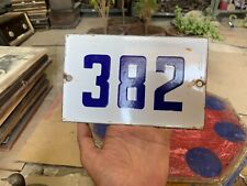 Porta de esmalte vintage estanho nº. Placa de matrícula externa 382 House Number Plate comprar usado  Enviando para Brazil