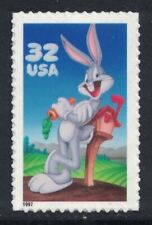 Scott 3137a- Bugs Bunny, Looney Tunes- MNH (S/A) 32c 1997- Warner Bros., perfeito estado, usado comprar usado  Enviando para Brazil
