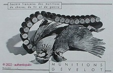 Publicite gevelot munition d'occasion  Cires-lès-Mello