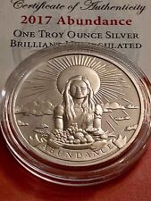 2017 Silver Shield Abundance BU 1 oz .999 prata certificado de autenticidade ouvir todos seguir nenhum comprar usado  Enviando para Brazil