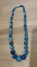 Blue agate faceted for sale  CRAWLEY