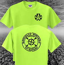 Camiseta American Kayak Angler Fishing SOCIALMENTE DISTANTE POR NATUREZA COMPASS NOVA comprar usado  Enviando para Brazil