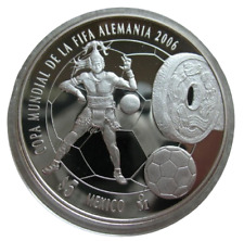 MÉXICO 2006 US$ 5 PESOS "COPA MUNDIAL DE LA FIFA" PRATA 1 OZ. MOEDA UNC comprar usado  Enviando para Brazil