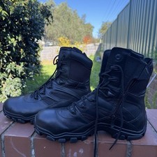 Botas de combate táticas masculinas Bates Delta com zíper lateral com cadarço couro preto US10.5, usado comprar usado  Enviando para Brazil