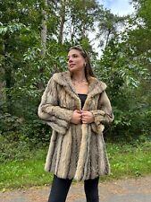 Jaqueta de pele de coiote, tamanho M/L, pele de raposa cruzada macia, elegante jaqueta de pele de raposa swinger comprar usado  Enviando para Brazil