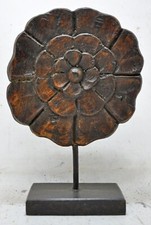 Painel antigo de madeira esculpido em flores placa original antigo esculpido à mão comprar usado  Enviando para Brazil
