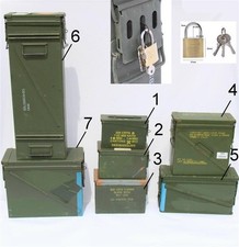 Original BW Munitionskiste – Metall Ammo Box, Transportbox, abschließbar comprar usado  Enviando para Brazil