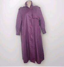 Usado, Jaqueta de chuva vintage feminina London Fog roxa trench coat tamanho 12 sem cinto comprar usado  Enviando para Brazil