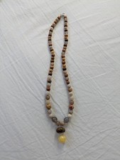 Agate amber necklace for sale  EXETER