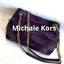 Mini bolsa Michael Kors feminina cor couro cravejado corrente dourada edição limitada muito bom estado comprar usado  Enviando para Brazil