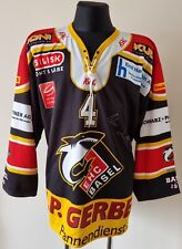 Camiseta EHC Basel Sharks 2012 - 2013 Home Ice Hockey SW4U #4 Wesley Snell tamanho XL comprar usado  Enviando para Brazil