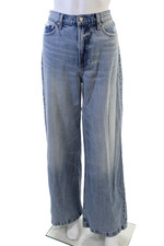 Usado, Jeans jeans azul pistola feminino algodão lavagem leve perna larga zíper mosca tamanho 28 comprar usado  Enviando para Brazil