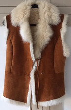 Tan shearling gilet for sale  UK