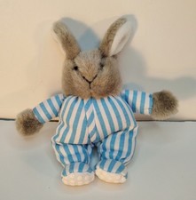 Pelúcia listrada Goodnight Moon Bunny PJs Harper Collins 2005 bicho de pelúcia 7"" comprar usado  Enviando para Brazil