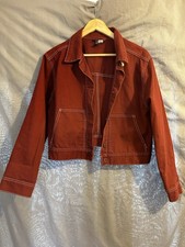 Burgundy denim jacket for sale  NEWCASTLE