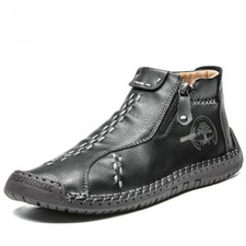 Botas de caminhada masculinas confortáveis feitas à mão sapatos de motocicleta macios botas de tornozelo planas leves comprar usado  Enviando para Brazil