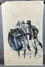 Watercolor .1900 art d'occasion  Expédié en Belgium