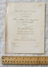 Convite de casamento 1960 Valerie Harger para John Nettleship Lucas, St. James Louth comprar usado  Enviando para Brazil