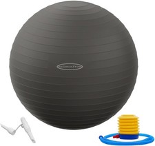 Używany, BalanceFrom 56 cm Pilates Piłka gimnastyczna w kolorze szarym z pompką na sprzedaż  PL