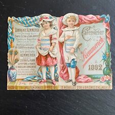Antique chromo calendar d'occasion  Expédié en Belgium