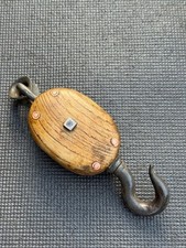 Vintage wooden pulley for sale  IPSWICH